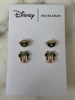 Disney BaubleBar Pot of Gold and Minnie St. Patrick’s Day 2 Pack Earring Set